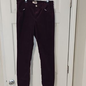 LOFT Burgundy 5 Pocket Corduroy Straight Leg